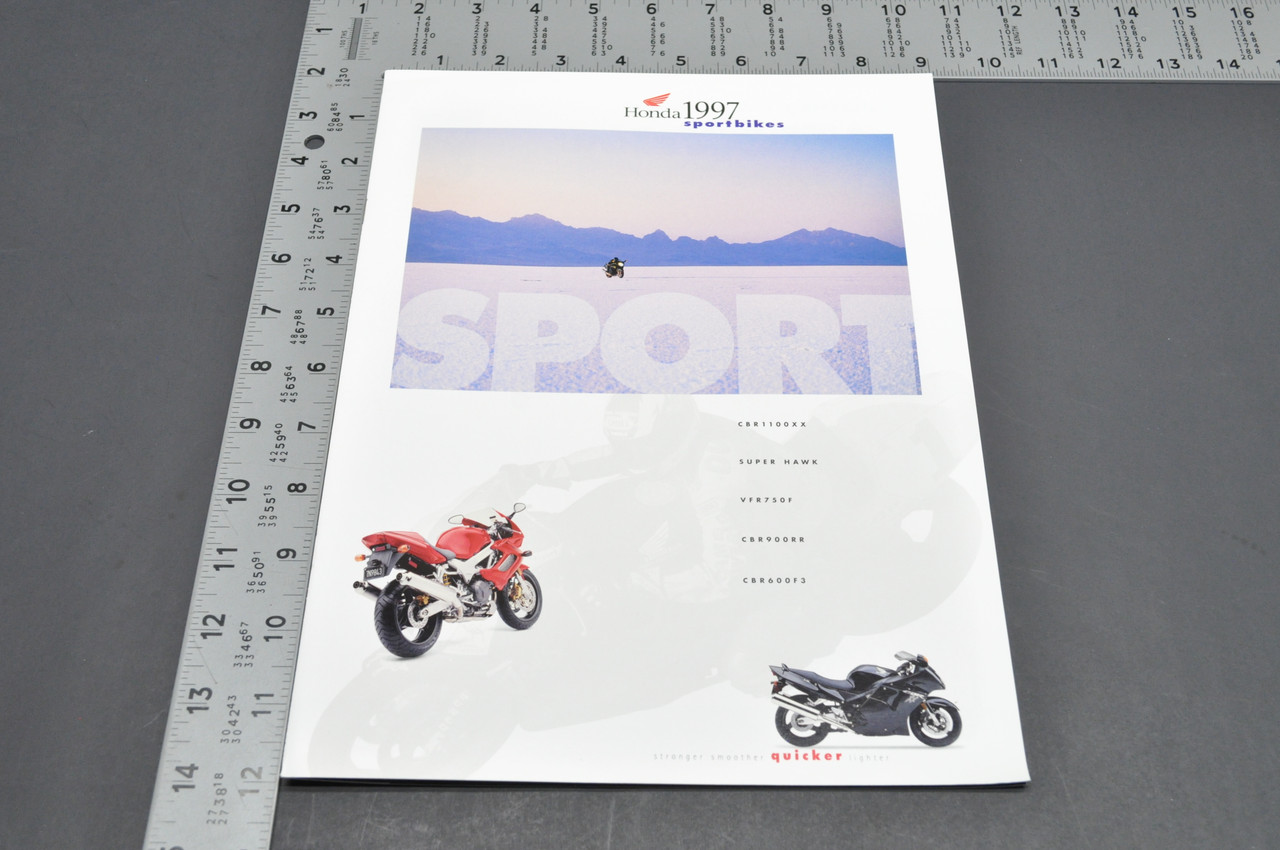 Vtg NOS 1997 Honda CBR600 CBR900 CBR1100 VFR750 VTR100 Sales Brochure ('96)