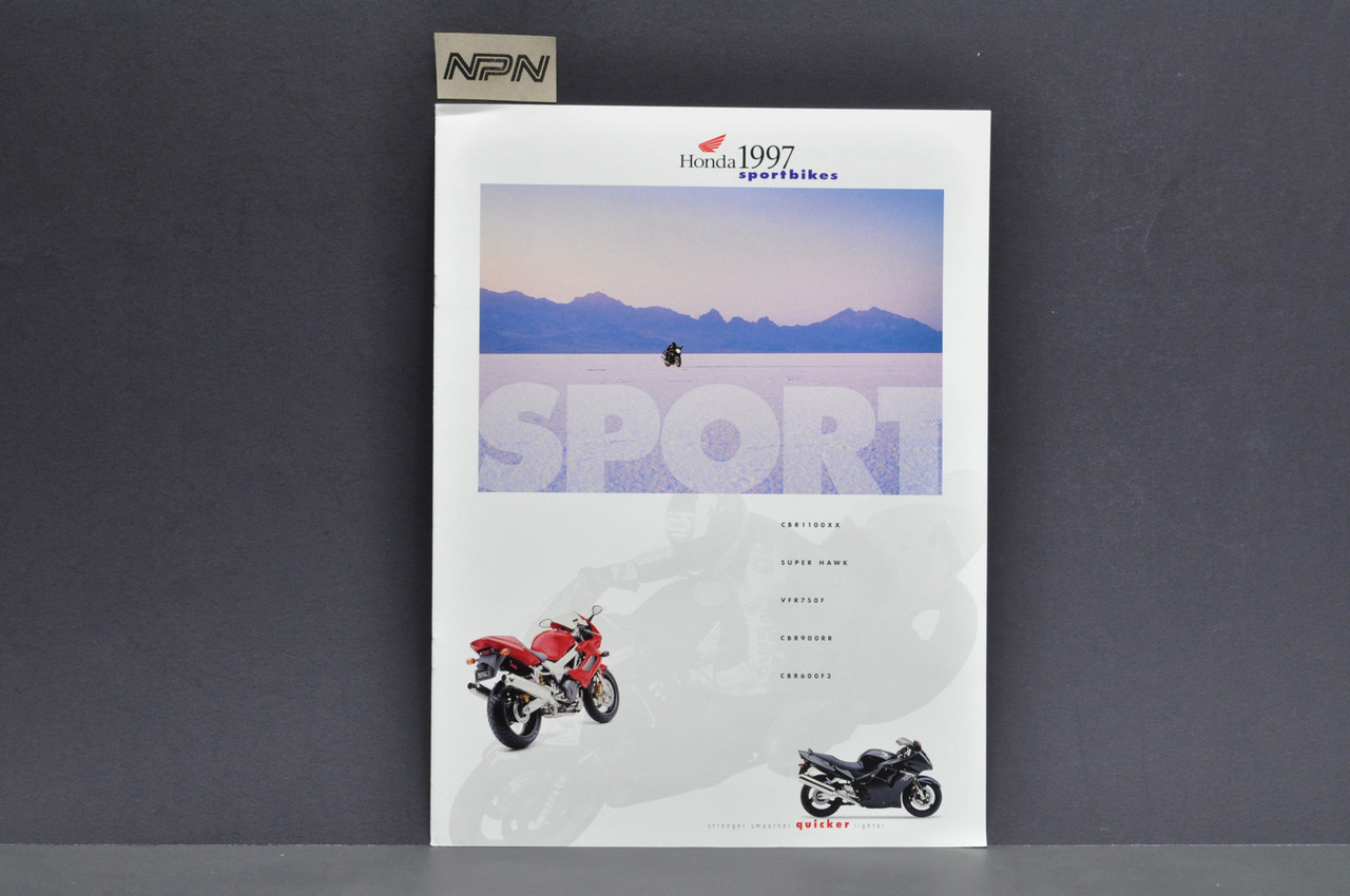 Vtg NOS 1997 Honda CBR600 CBR900 CBR1100 VFR750 VTR100 Sales Brochure ('96)