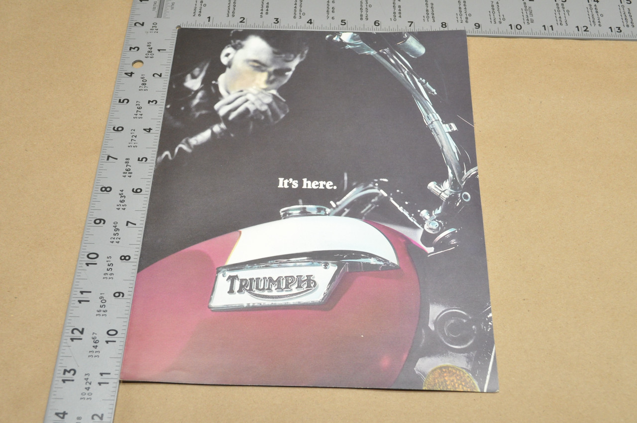 Vintage NOS 1976 Triumph T140 Bonneville 750 Sales Brochure 