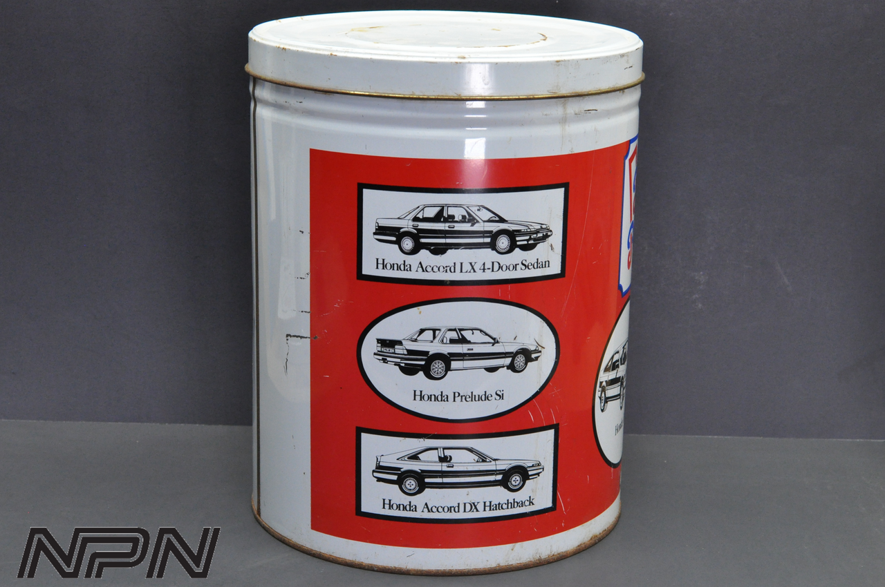 Vtg Bob Rohrman Honda Dealership 12.5" Tin Can Honda CRX Civic Accord Prelude