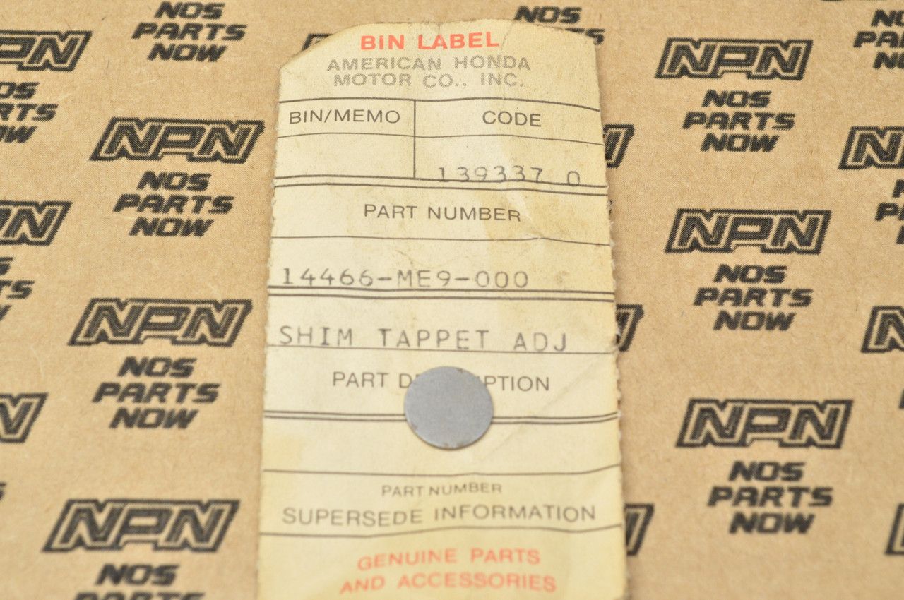 NOS Honda PC800 VT1100 C VT700 Tappet Adjusting Shim 14466-ME9-000