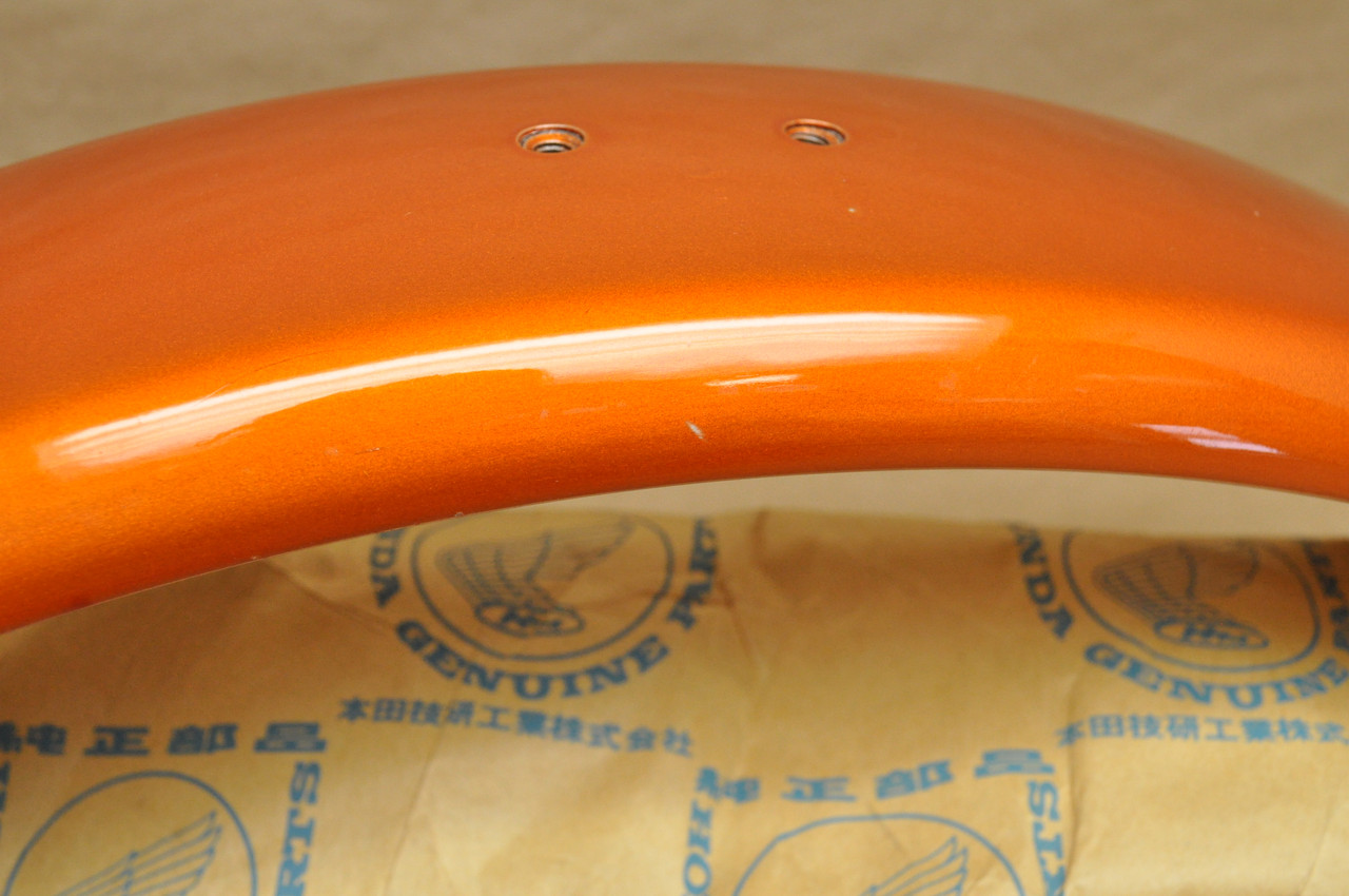 NOS Honda XL100 K0 Front Fender Candy Topaz Orange 61101-110-670 DD