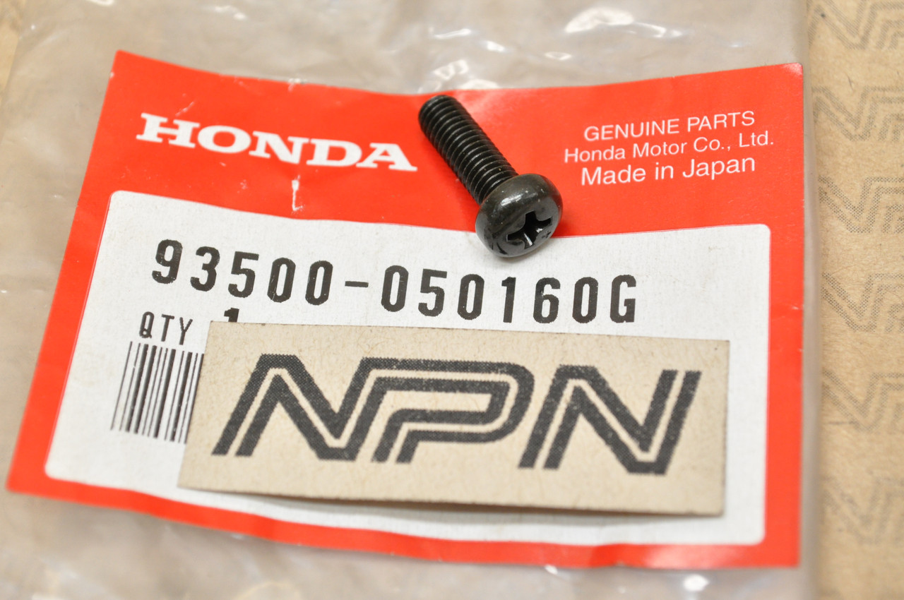 NOS Honda ATC250 CB900 CR80 GL1200 VF700 XL600 XR250 Screw 93500-05016-0G