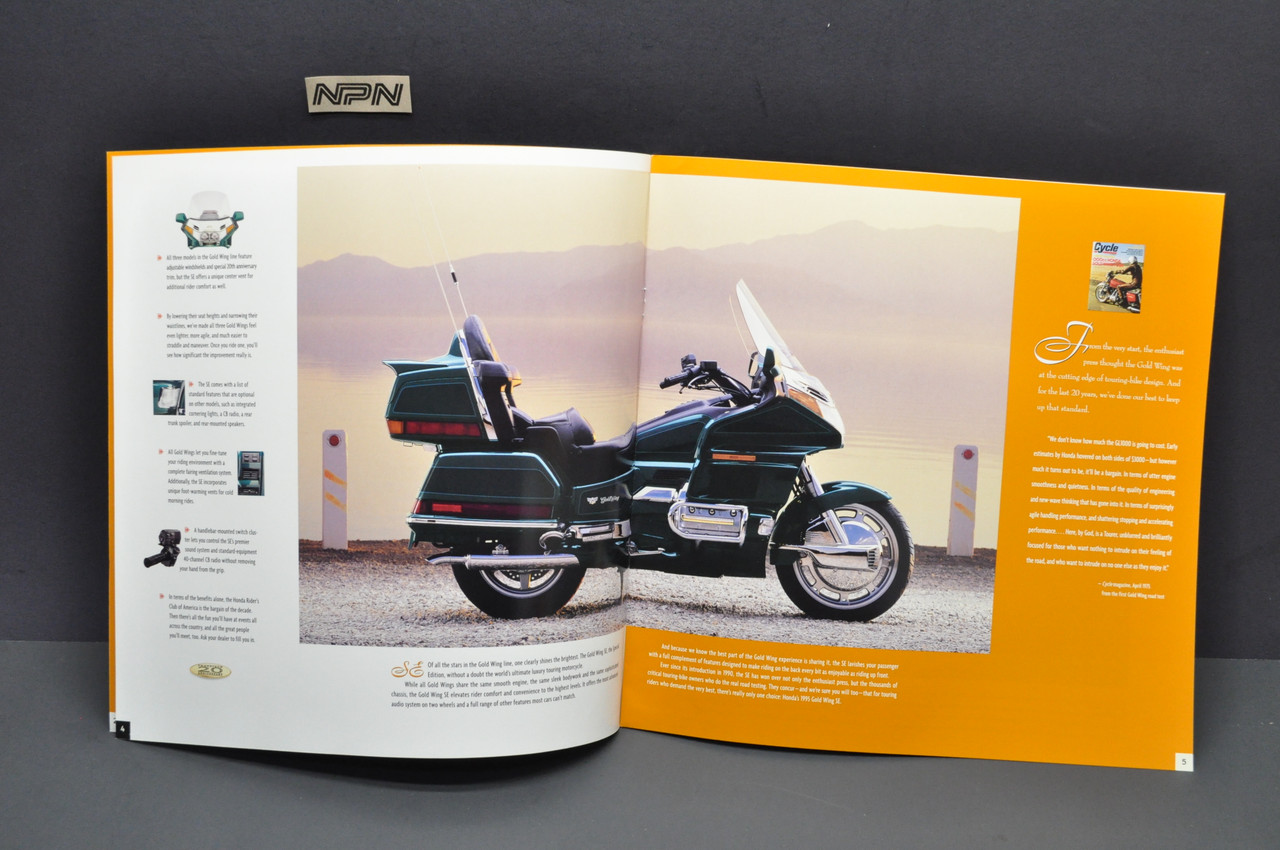 Vtg NOS 1995 Honda GL1500 SE Aspencade Interstate Motorcycle Brochure