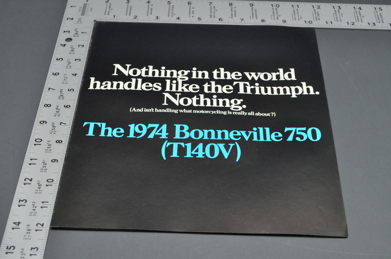 Vtg NOS 1974 Triumph T140 V Bonneville 750 Motorcycle Sales Brochure 