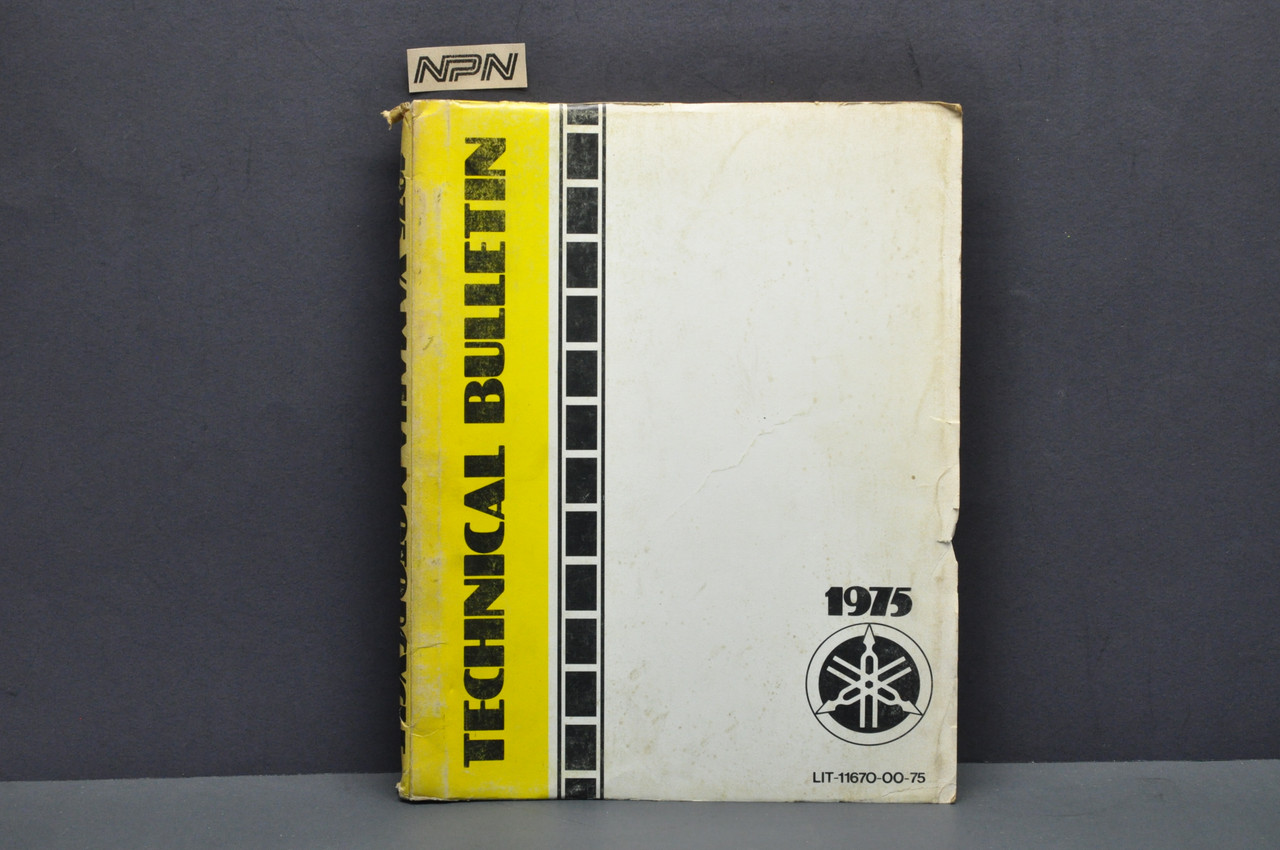 Vintage 1975 Yamaha Motorcycle Technical Bulletin Sheets Manual Binder