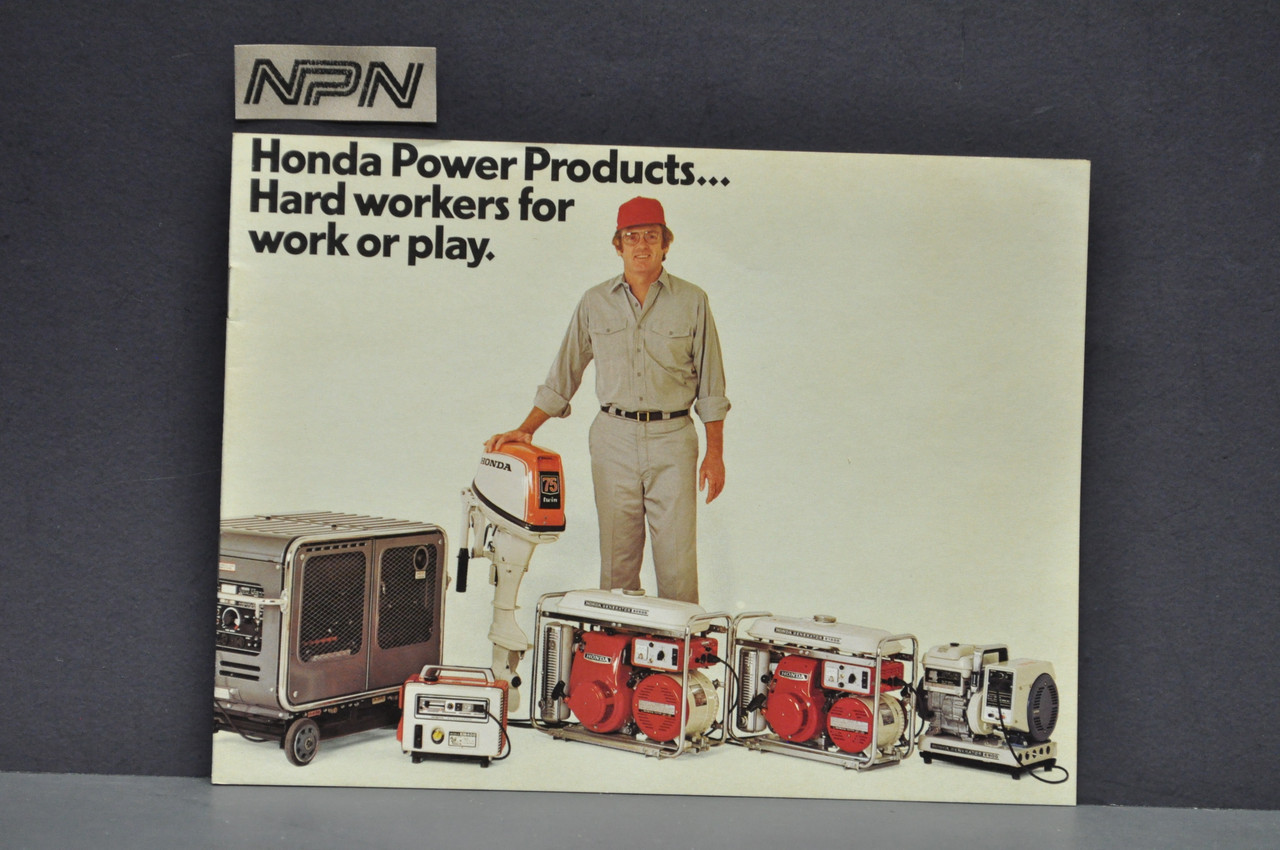 Vtg NOS 1974 Honda EM400 E900 E1500 E2500 EM5000 Generator B75 K1 Brochure 