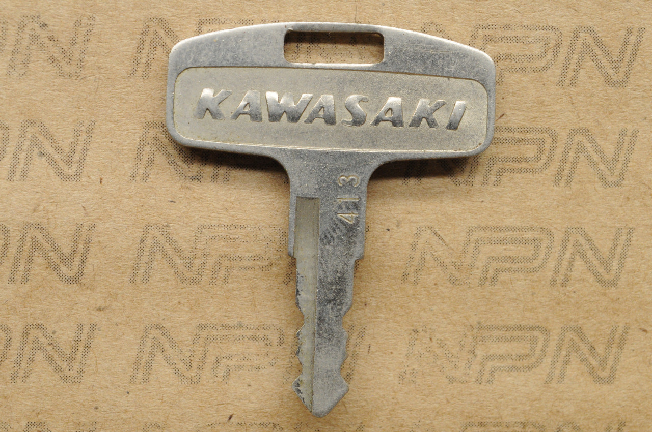 NOS Kawasaki Ignition Switch & Lock Key #413 27008-063-13