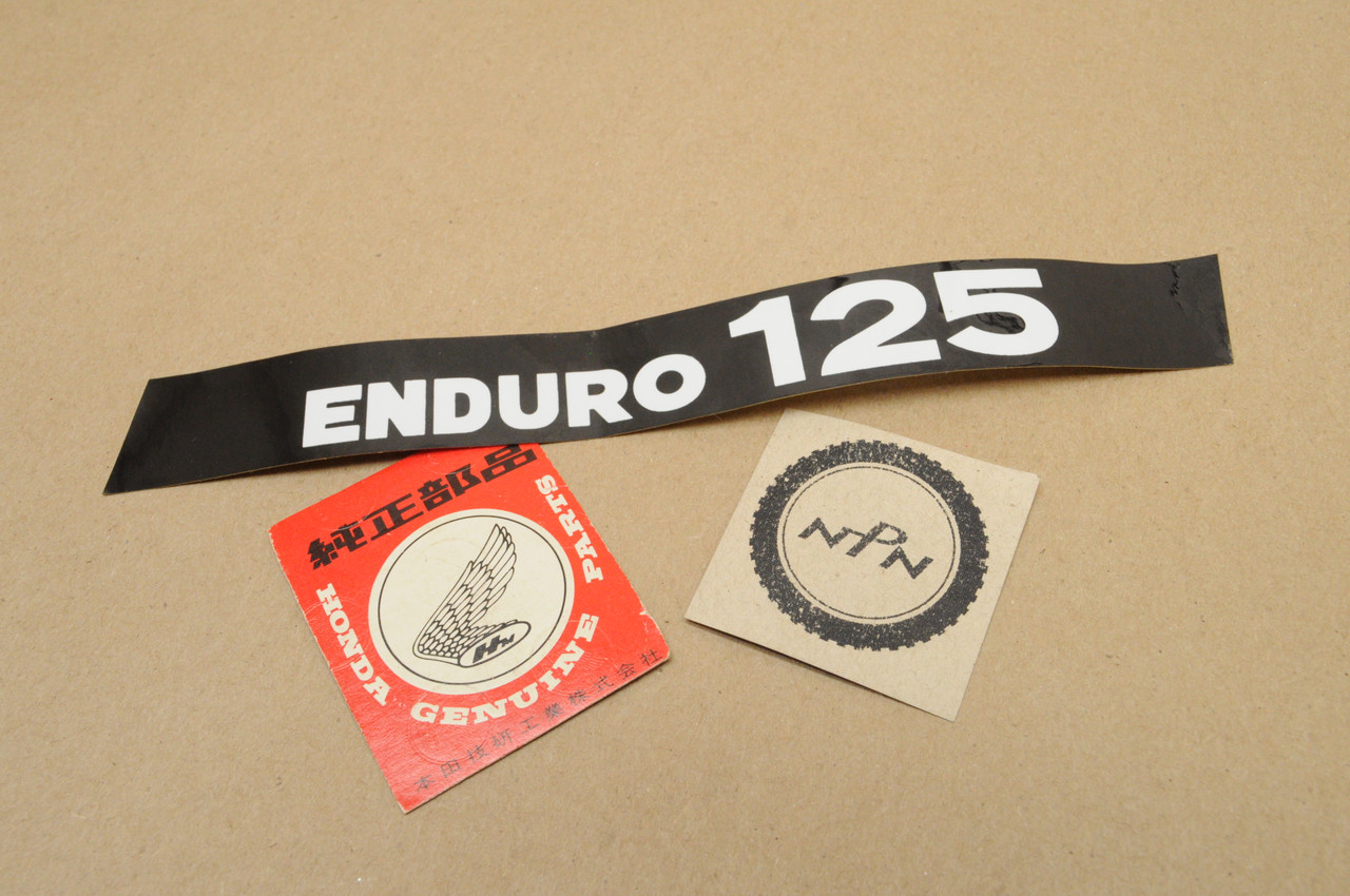 NOS Yamaha 197475 DT125 Muffler Heat Shield Emblem Decal 4441472901