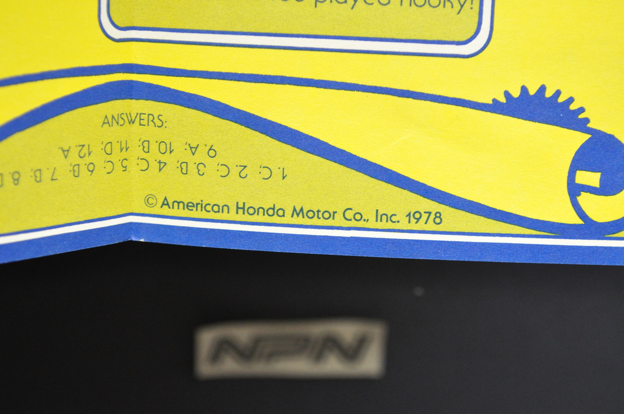 Vintage NOS 1978 Honda Moped Safety Brochure Honda PA50 