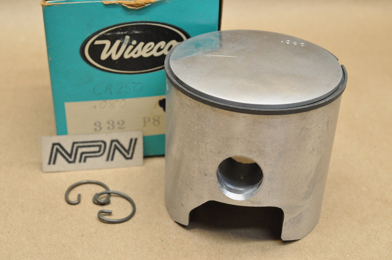 NOS Honda CR250 MT250 Wiseco 72mm Piston , Ring & Clips Set 332 P8