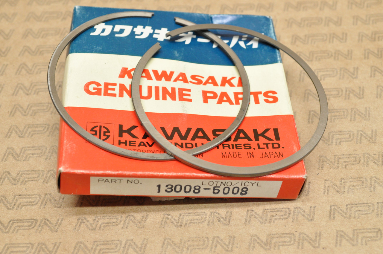 NOS Kawasaki 1974-85 KX250 1984-85 KXT250 Standard Piston Ring Set 13008-5008