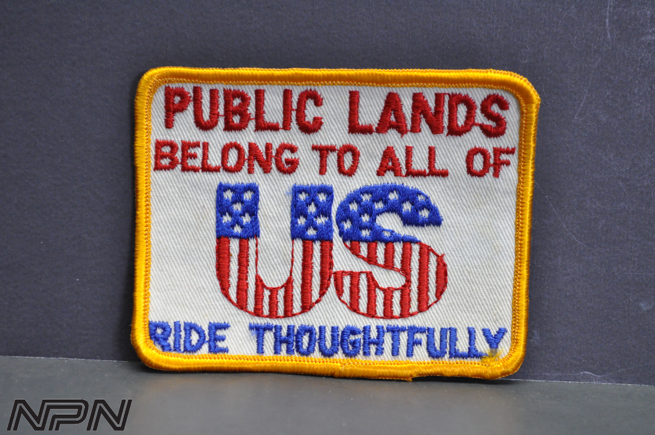 Vintage NOS Public Lands Belong To All Of Us Embroidered Sew On Patch