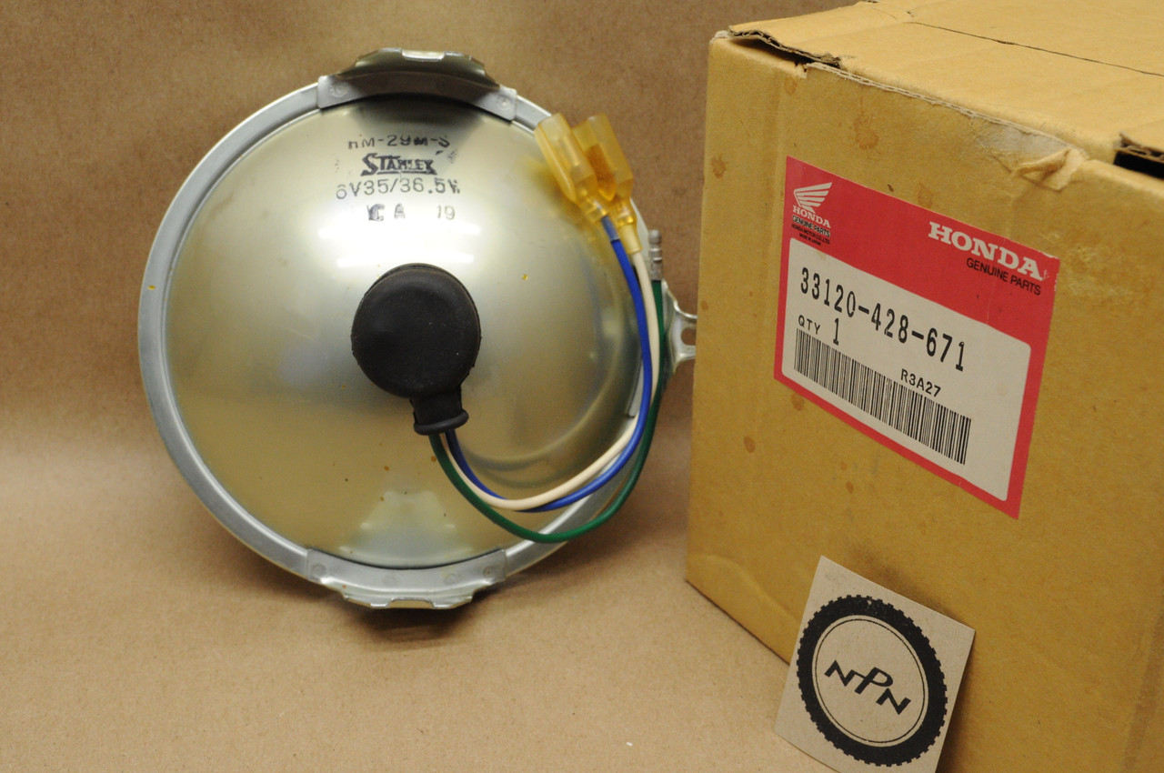 NOS Honda CB125 CM185 CM200 CT110 CT90 XL100 XL125 XL185 XL250 XL500 Headlight Beam 33120-428-671