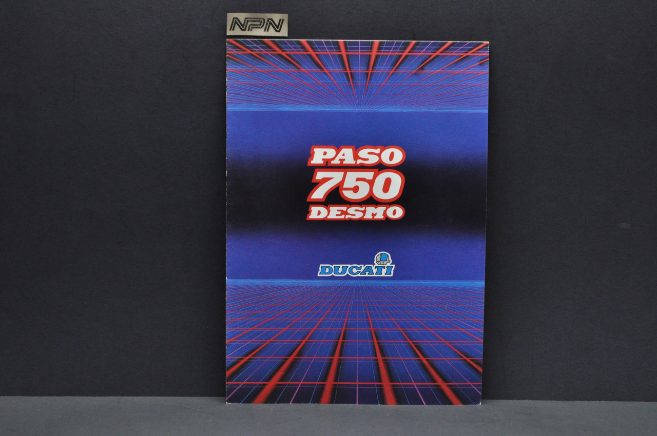 Vintage NOS 1986 Ducati Paso 750 Desmo Motorcycle Sales Brochure