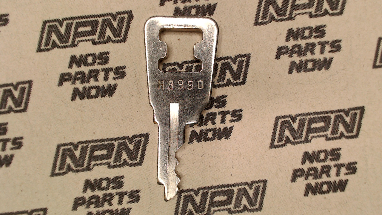 NOS Honda Lock Key & Ignition Switch Ward Cut Single Groove H8990