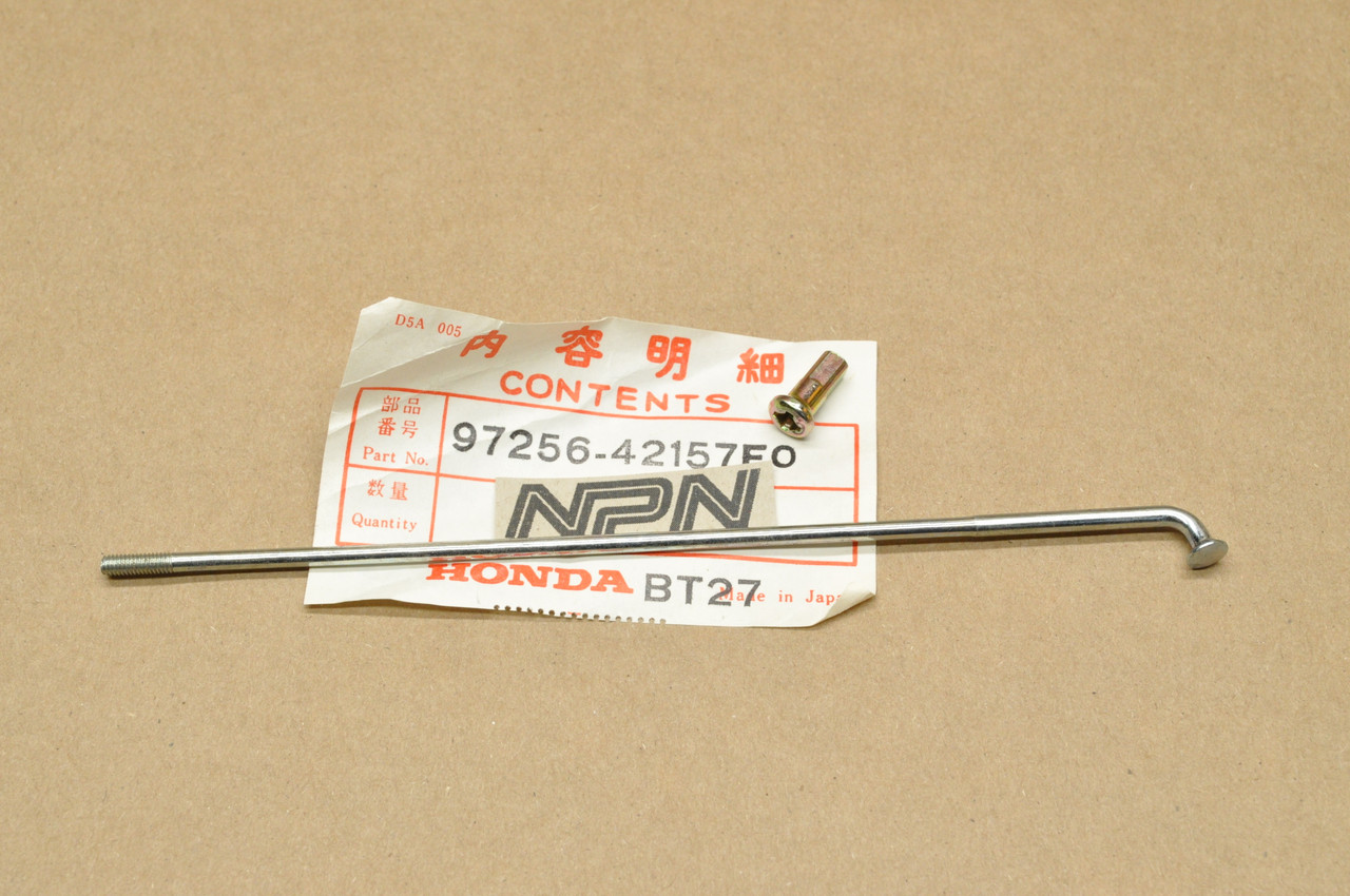 NOS Honda 1980-86 CT110 Trail 110 Rear Wheel Spoke "B" & Nipple 97256-42157-F0