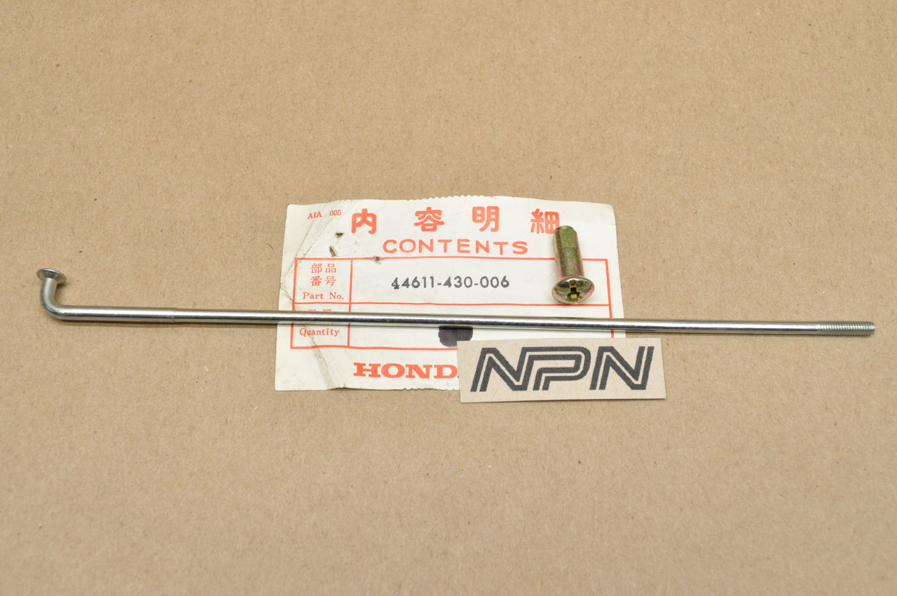 NOS Honda 1978 CR250 R Elsinore Front Wheel Spoke A & Nipple 44611-430-006