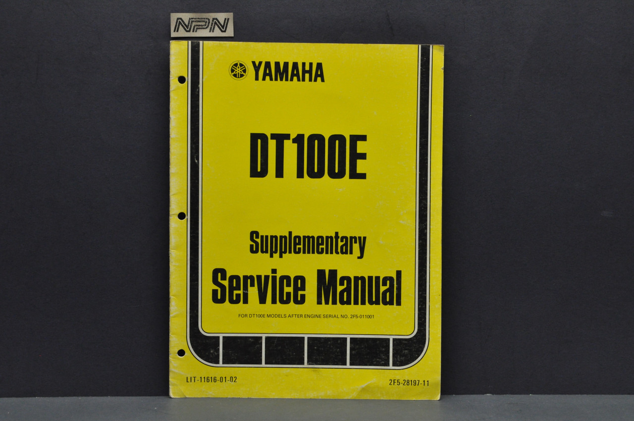 Vintage 1978 Yamaha DT100 E Motorcycle Shop Service SUPPLEMENT Manual 