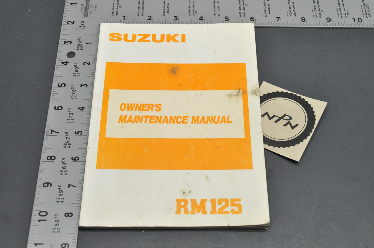 Vintage 1987 Suzuki RM125 Motorcycle Shop Service Manual