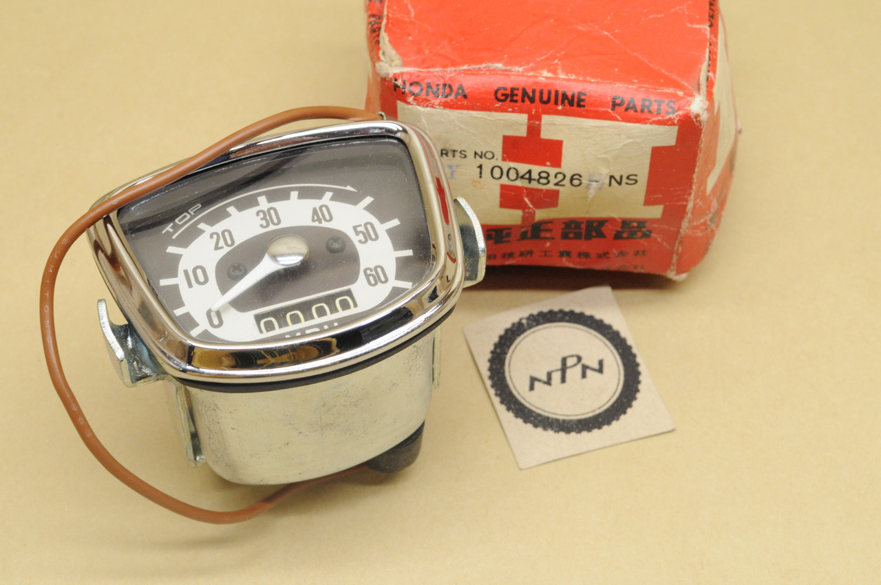 NOS Honda C100 CA100 C102 CA102 Speedometer MPH Meter Gauge 37200-001-812