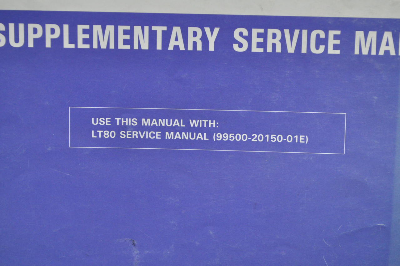 Vintage 1989 Suzuki LT80 LT80 K ATV Shop Service SUPPLEMENT Manual