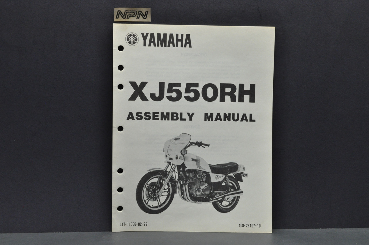 Vintage 1981 Yamaha XJ550 RH Motorcycle Assembly Manual - NOS