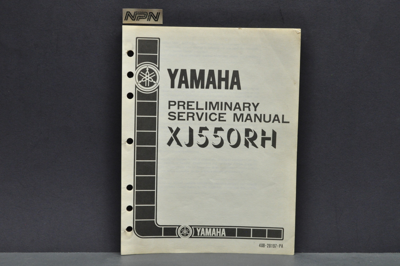 Vintage 1981 Yamaha XJ550 RH Motorcycle Preliminary Shop Service Manual 