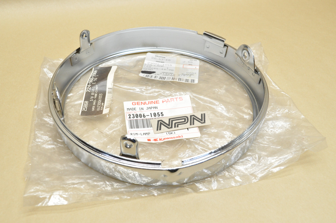 NOS Kawasaki EL250 EN450 VN750 ZN1100 ZN700 Head Light Rim Bezel 23006-1055