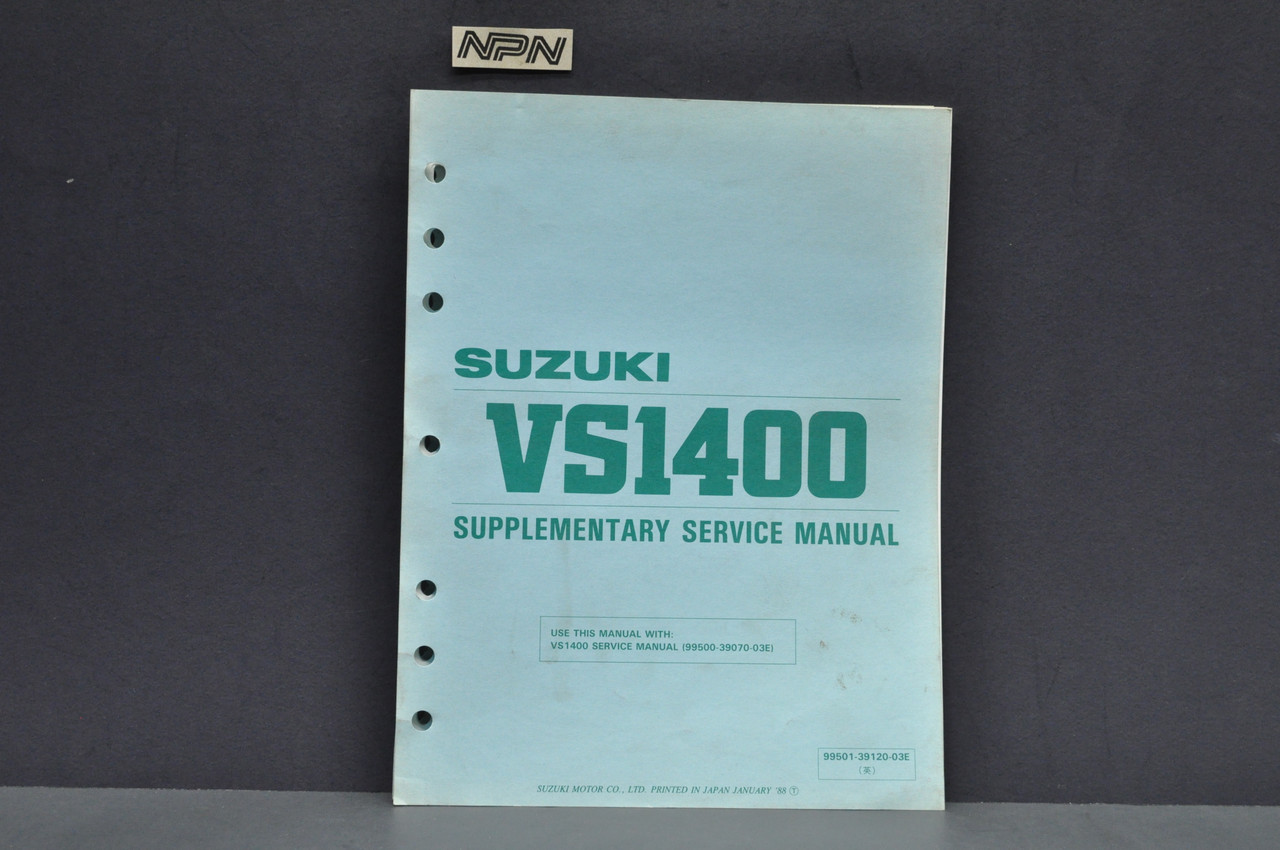 Vintage 1988 Suzuki VS1400 GLJ Intruder Motorcycle Service SUPPLEMENT Manual