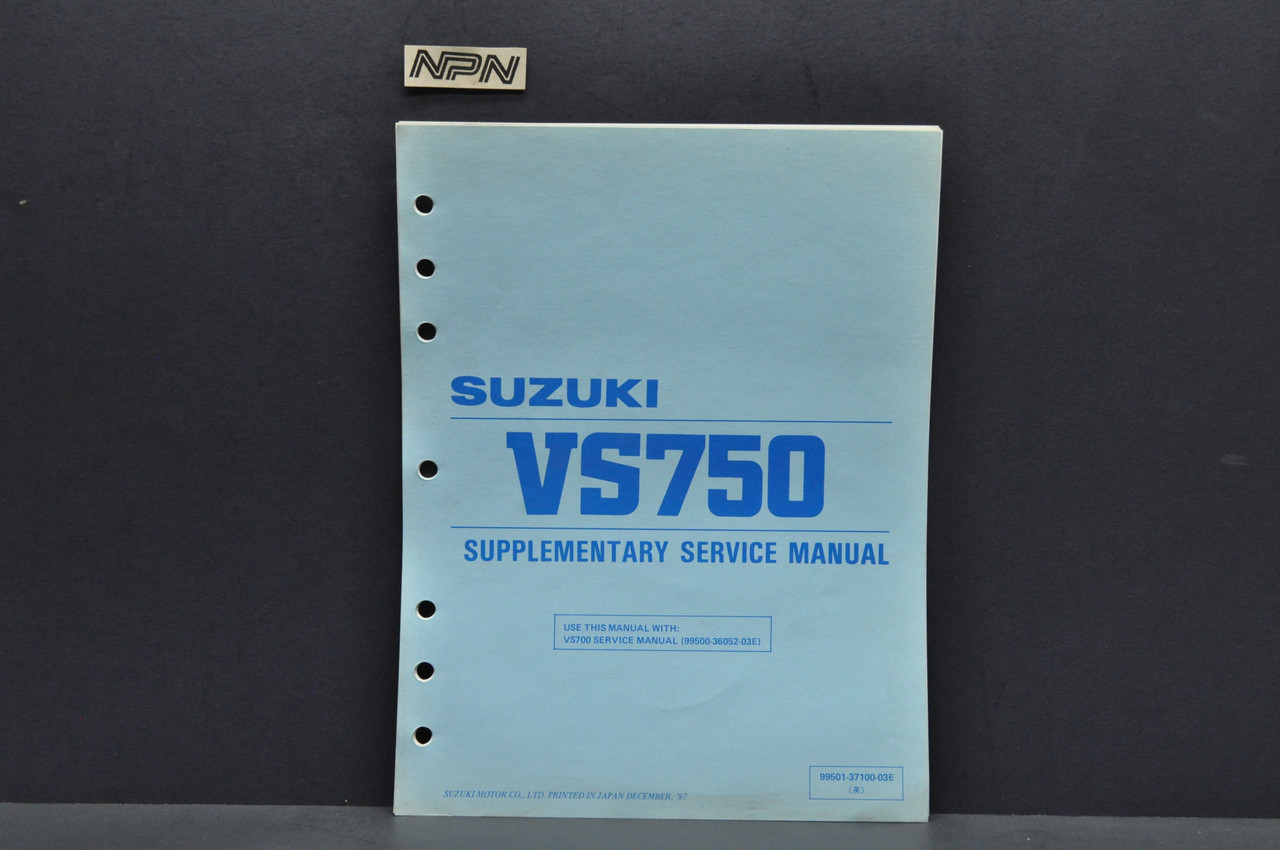 Vintage 1988 Suzuki VS750 GLJ Intruder Motorcycle Service SUPPLEMENT Manual