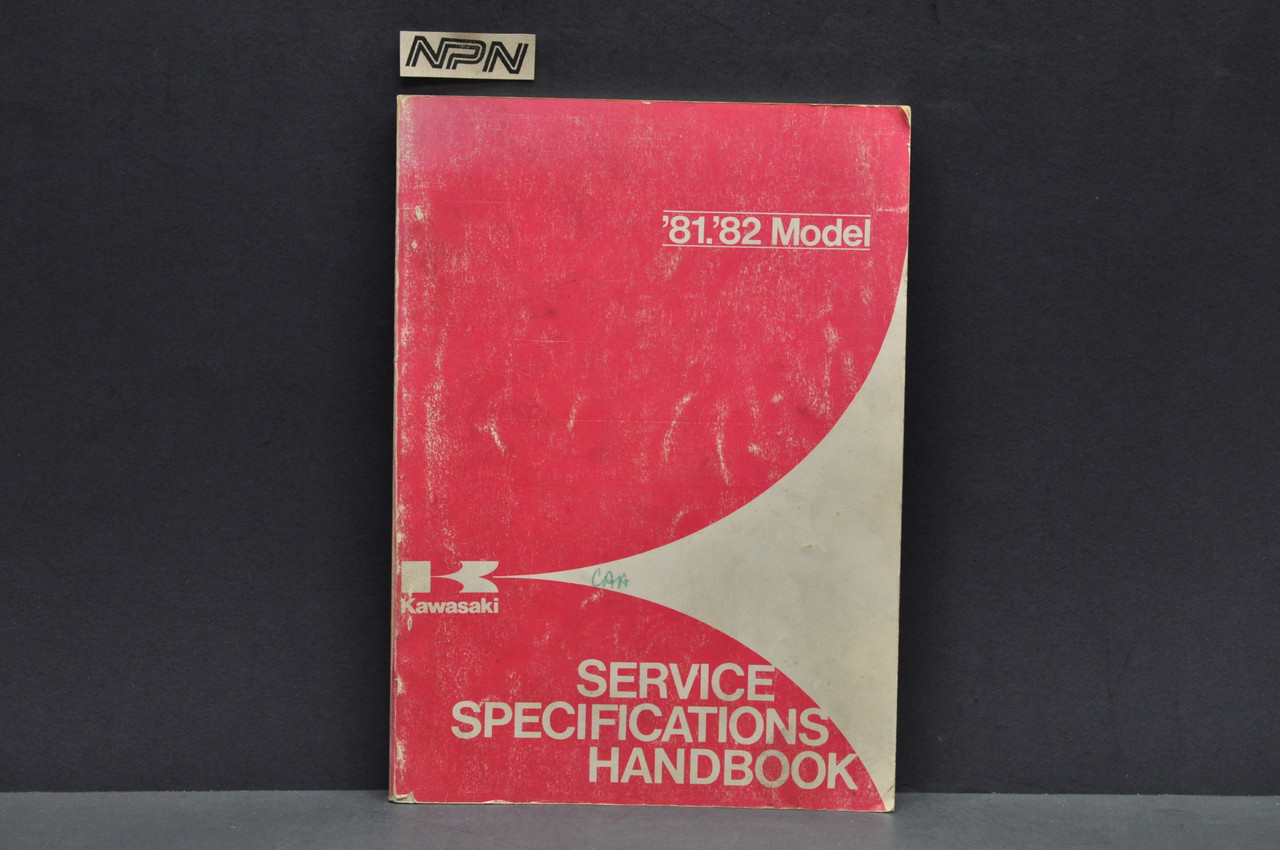 Vintage 1981-82 Kawasaki Motorcycle Shop Service Spec Manual 99926-1006-01