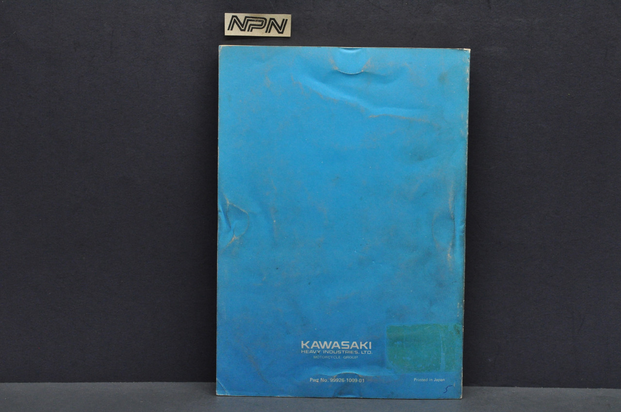 Vintage 1984-85 Kawasaki Motorcycle Shop Service Spec Manual 99926-1009-01