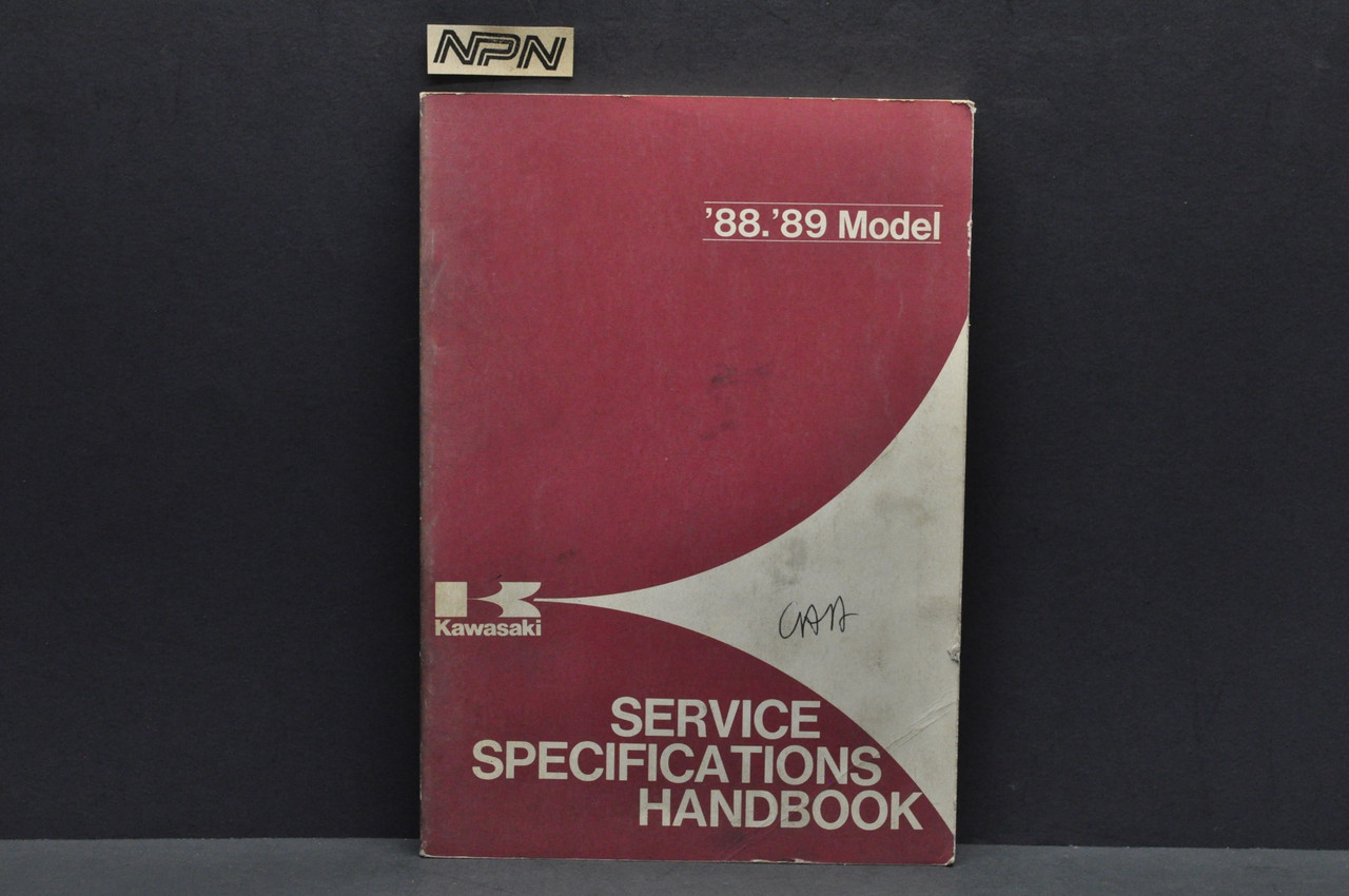 Vintage 1988-89 Kawasaki Motorcycle Shop Service Spec Manual 99926-1014-01