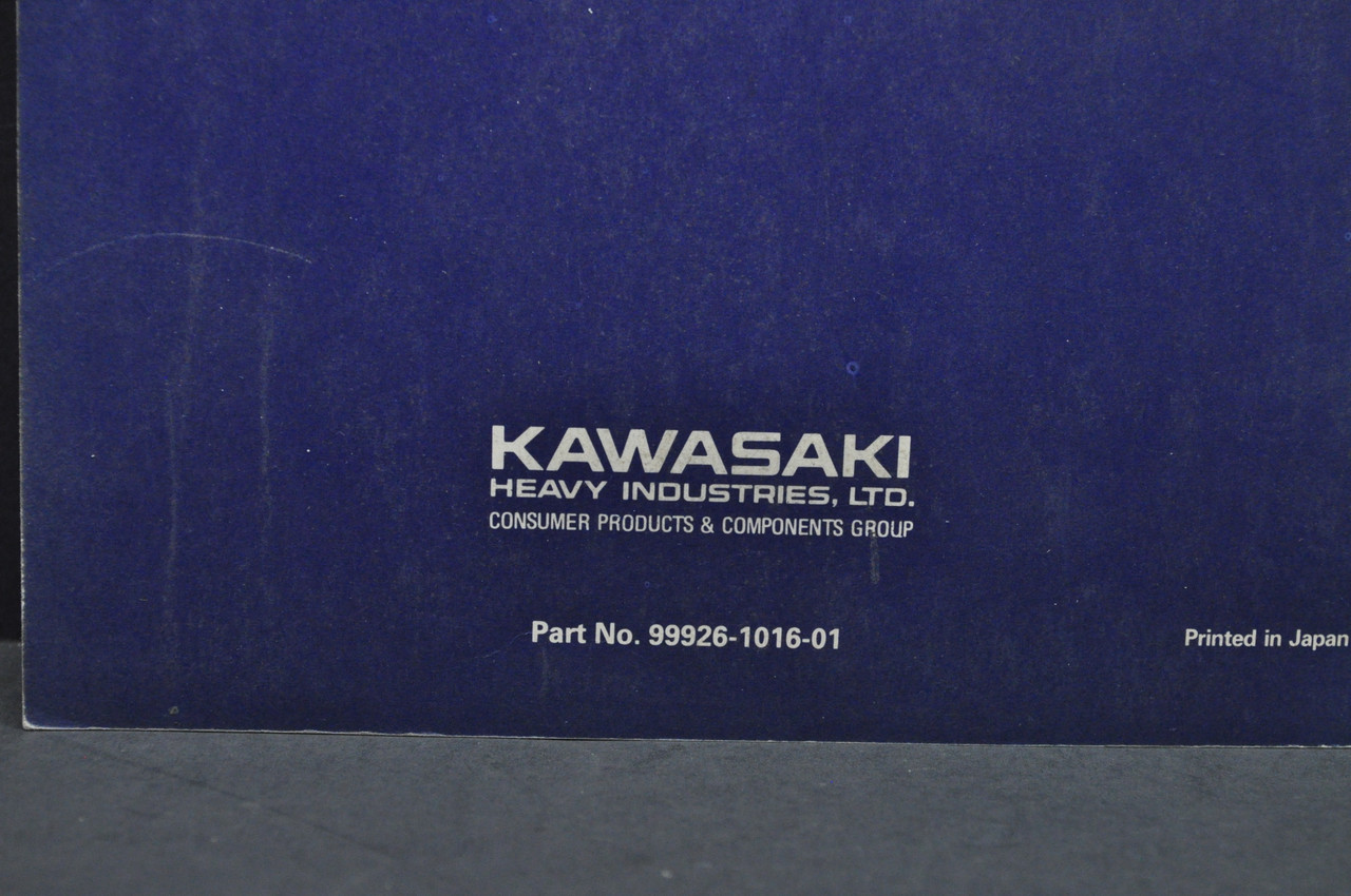 Vintage 1989-90 Kawasaki Motorcycle Shop Service Spec Manual 99926-1016-01