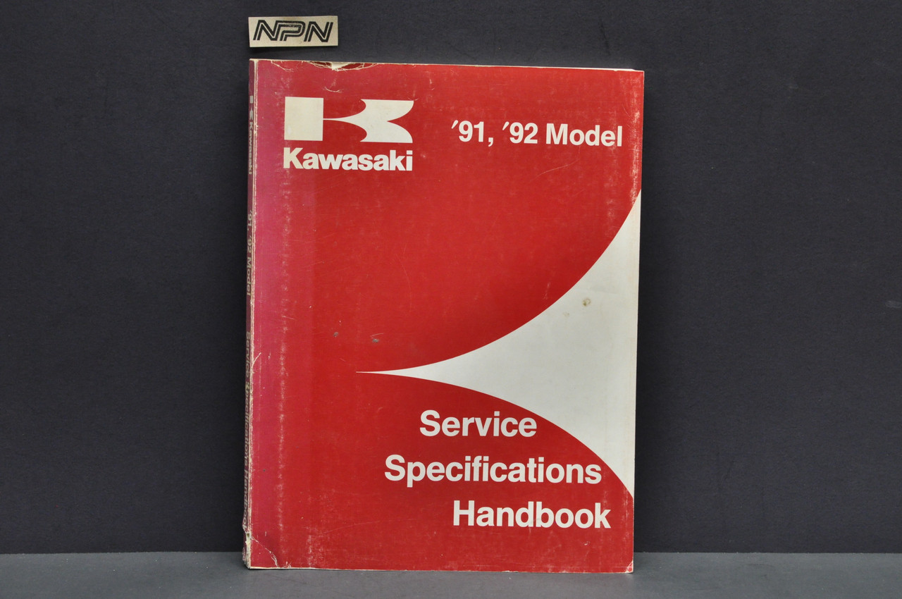 Vintage 1991-92 Kawasaki Motorcycle Shop Service Spec Manual 99926-1020-01
