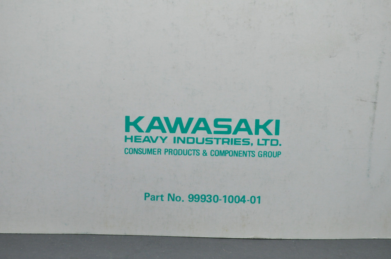 Vtg 1986-88 Kawasaki Motorcycle Shop Model Recognition Manual 99930-1004-01