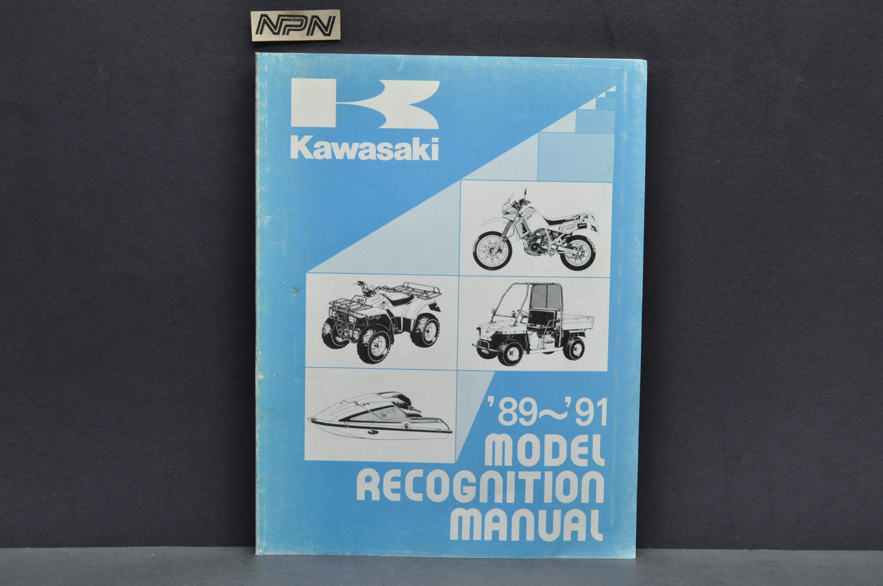 Vtg 1989-91 Kawasaki Motorcycle Shop Model Recognition Manual 99930-1005-01