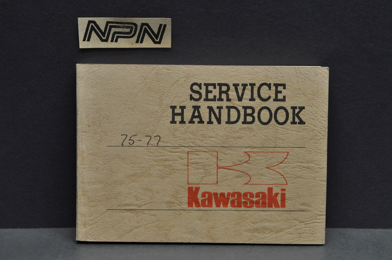 Vintage 1975-77 Kawasaki Motorcycle Shop Service Manual Handbook 99926-1001-01