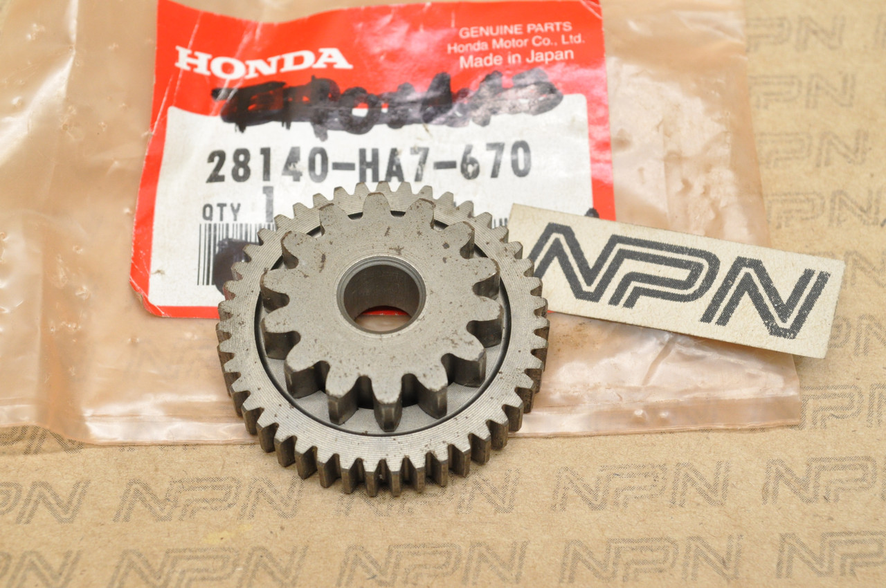 NOS Honda 1986 TRX350 Fourtrax Starter Motor Reduction Gear 28140HA7