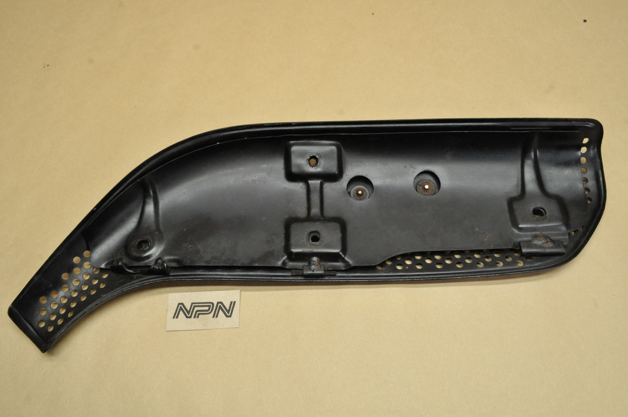 Vtg Used OEM Honda ST90 K0-K2 Exhaust Heat Shield Cover w/ Emblem 18400-128-000