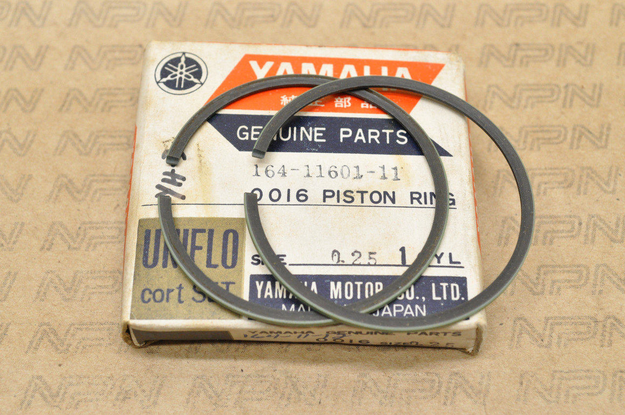 NOS Yamaha HT1 YCS1 .25 Oversize Piston Rings for 1 Piston = 2 Rings 164-11601-11