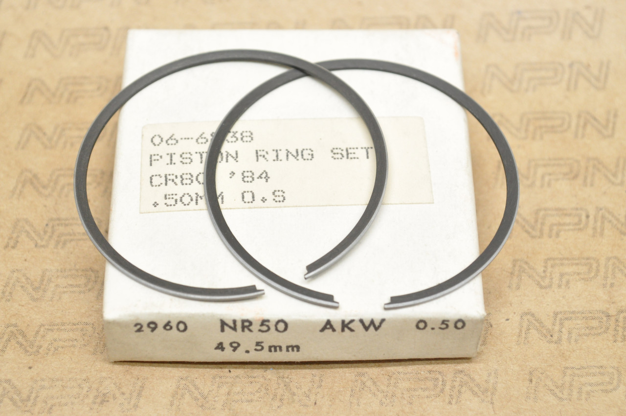 NOS Honda 1982-84 CR80 R Rocky .50 Oversize Piston Ring Set 130A3-GC4-005