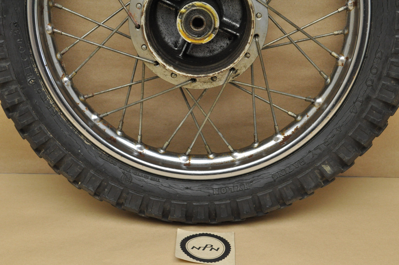 Vtg Used OEM Honda ST90 K0-K2 Front Wheel Rim Hub Spoke Tire 42701-118-013