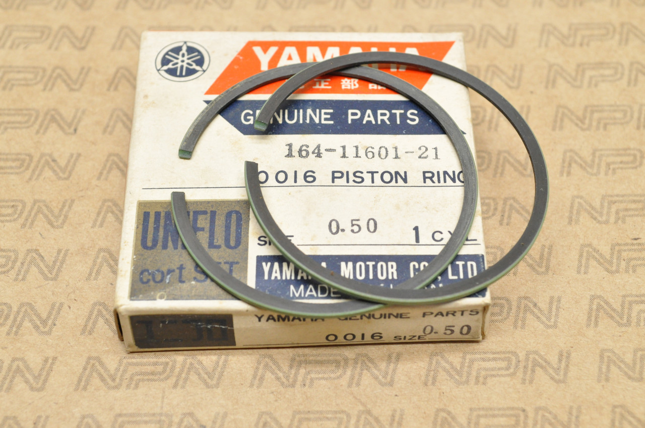 NOS Yamaha 1968 YCS1 .50 Oversize Piston Rings for 1 Piston= 2 Rings 164-11601-21