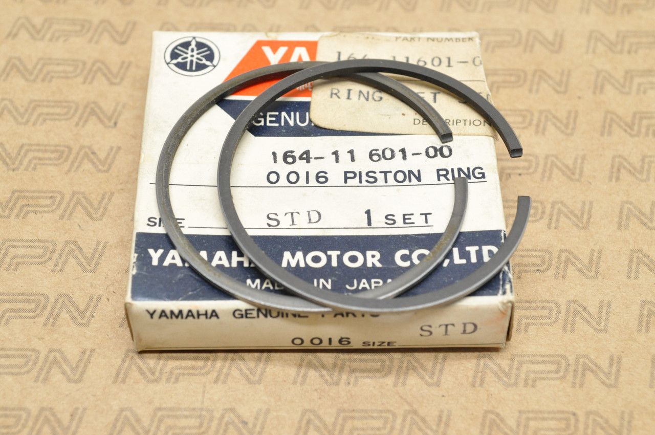 NOS Yamaha 1968 YCS1 Standard Size Piston Rings for 1 Piston 164-11601-00