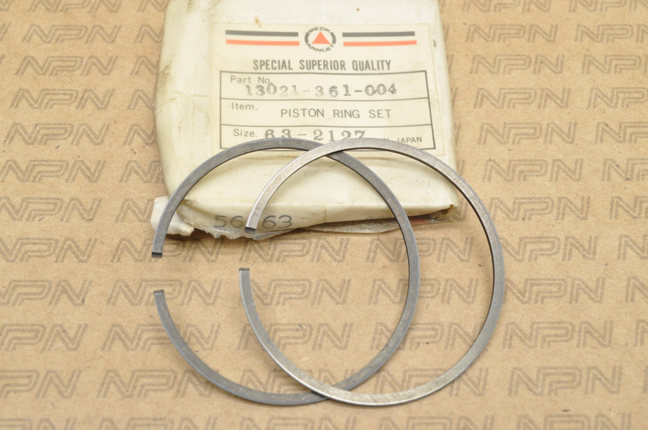 NOS Honda MT125 K0-1976 Beck Arnley .25 Oversize Piston Ring Set 13012-361-004