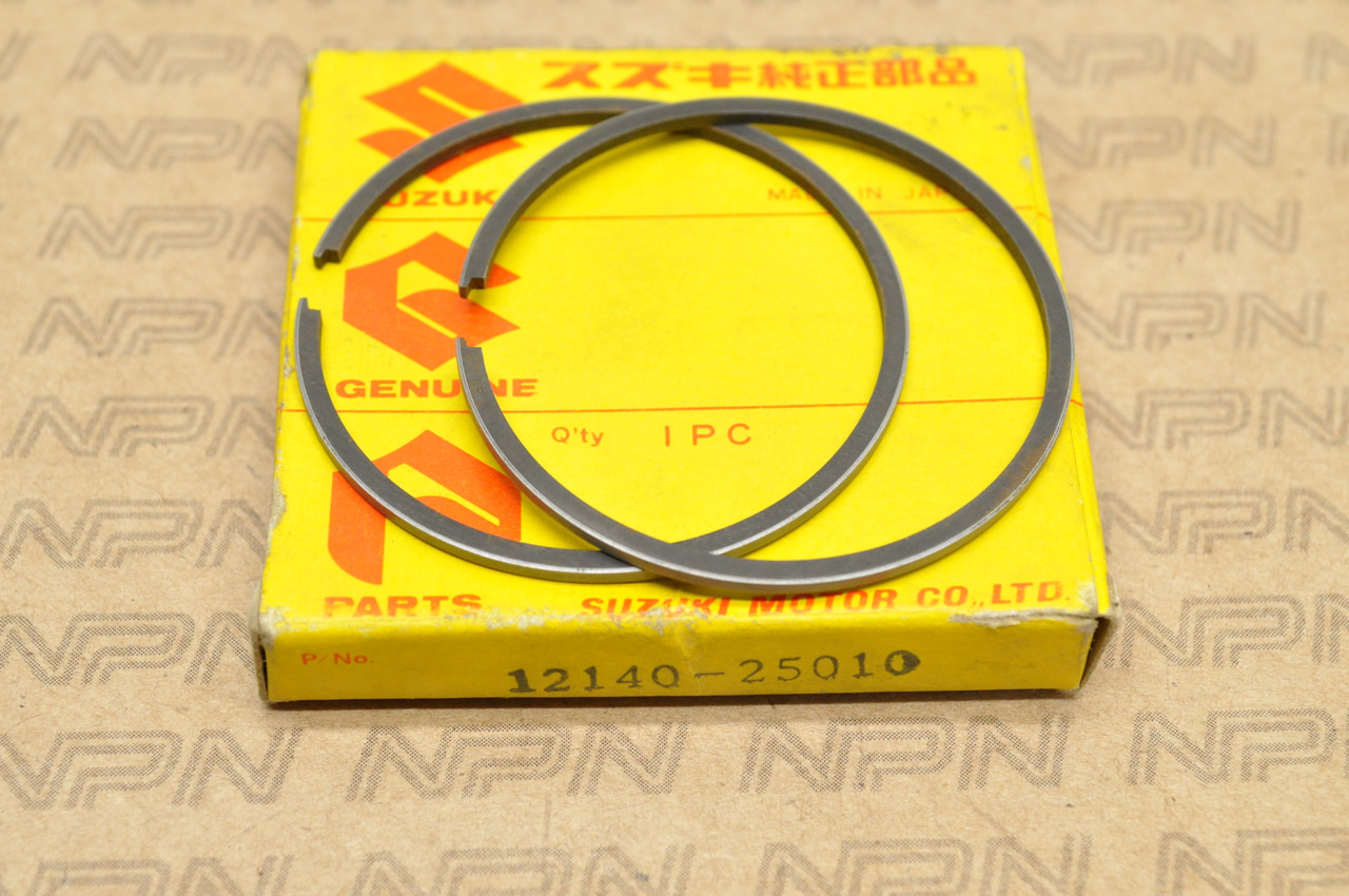 NOS Suzuki TC90 TS90 Standard Size Piston Ring Set for 1 Piston 12140-25010