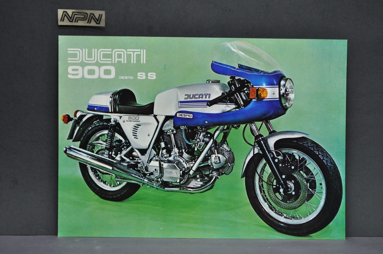 Vtg NOS 1978 Ducati 900 SS Desmo Super Sport Motorcycle Dealer Sales Brochure 