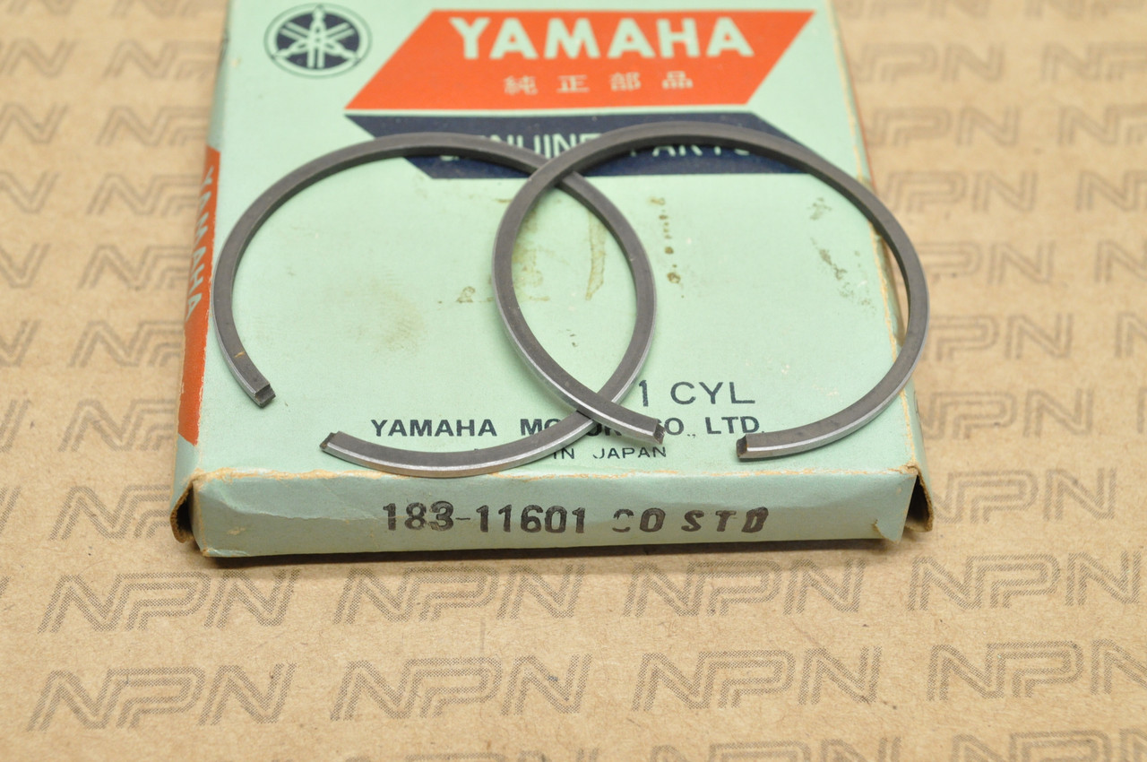 NOS Yamaha 1968 YAS1 Standard Size Piston Ring Set for 1 Piston 183-11601-00